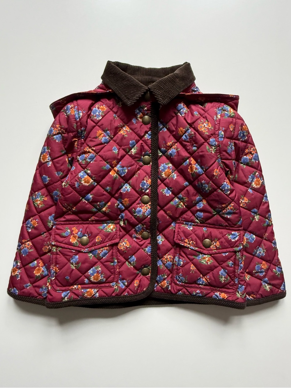 Polo Ralph Lauren Girls Floral Water-Repellent Barn Jacket - Size 3